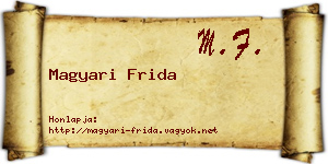 Magyari Frida névjegykártya